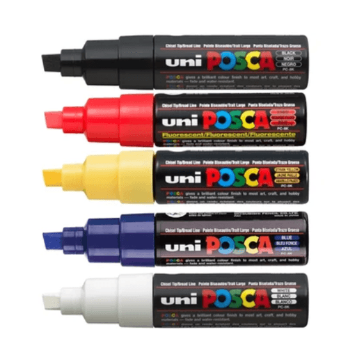 Set Marcadores Posca Punta 8K X 5 Básico