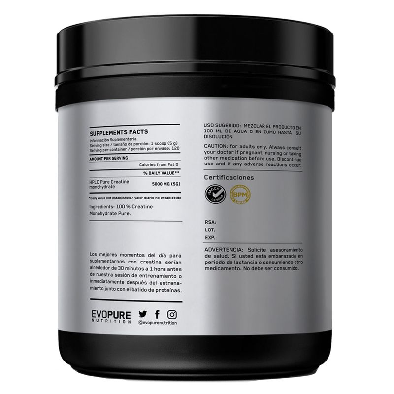 Creatina-Monohidratada-Evopure-600gr---Shaker