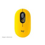 Mouse-Logitech-Pop-Wireless-Black-Yellow