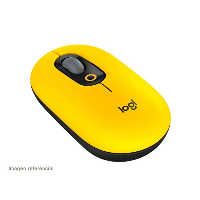 Mouse-Logitech-Pop-Wireless-Black-Yellow