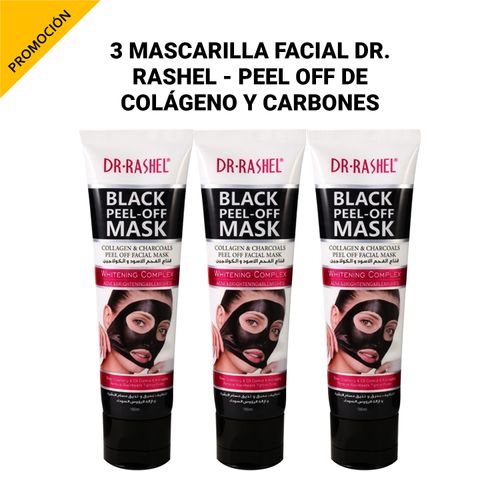 3 Mascarilla facial Dr. Rashel - peel off de colágeno y carbones