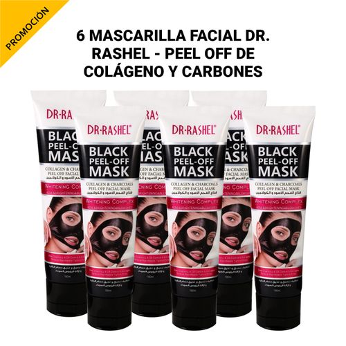 6 Mascarilla facial Dr. Rashel - peel off de colágeno y carbones