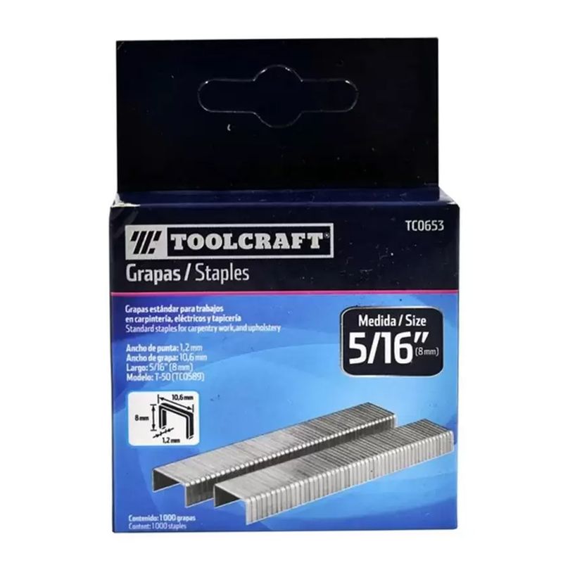 Grapas-para-Engrapadora-de-1-2--x-1000-unidades---Toolcraft-TC0655