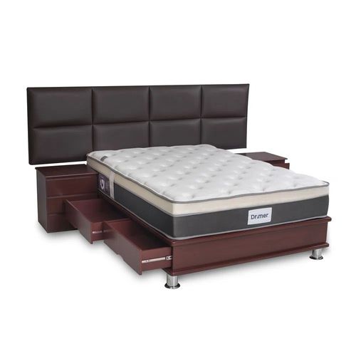 Dormitorio Sofia Cajones Gravity 2 Plazas + 2 Almohadas