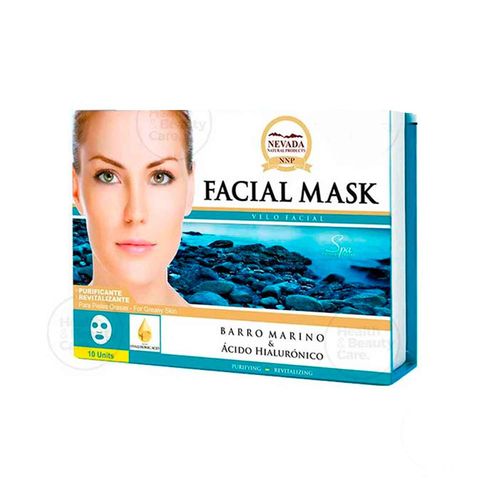 MASCARILLA FACIAL  DE BARRO MARINO & ÁCIDO HIALURÓNICO NEVADA NATURAL PRODUCTS PURIFICANTE REVITALIZ