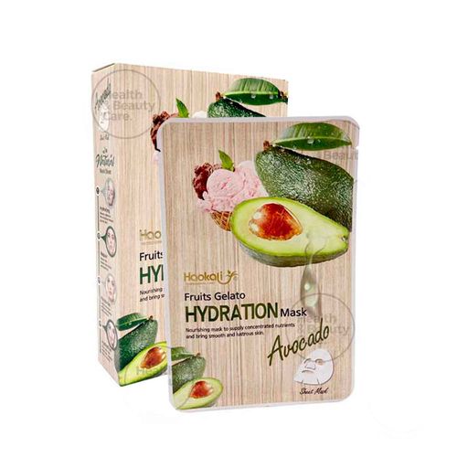 MASCARILLA FACIAL DE PALTA  FRUIT OF THE WOKALI   HIDRATANTE CAJA POR  10 UNIDADES