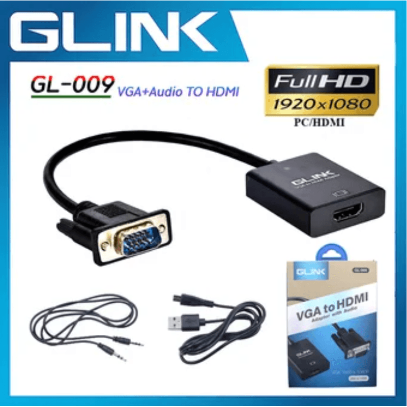 Convertidor VGA a HDMI con Audio Digital Full HD 1080p