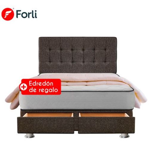 Dormitorio FORLI Polaris 2 Cajones 2 Plz + 2 Almohadas + Edredón