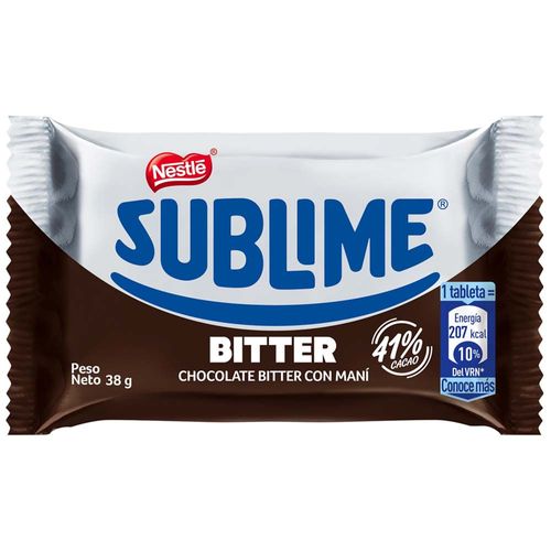 Chocolate NESTLÉ Sublime Bitter Paquete 38g