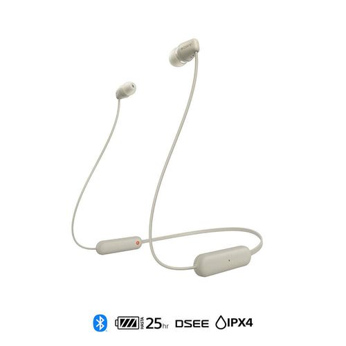 Sony Audífonos Bluetooth WI-C100 in Ear Crema