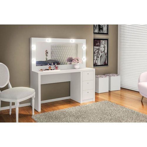Tocador Marilia 3 Cajones con espejo y luces