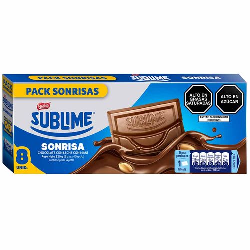 Chocolate NESTLÉ Sublime Sonrisa Paquete 8un