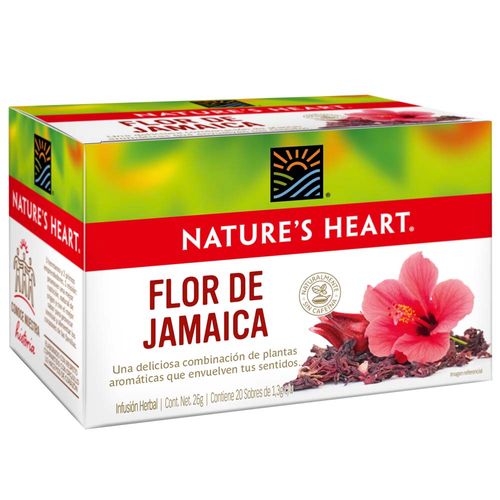 Infusión NATURE'S HEART Flor de Jamaica Caja 20un