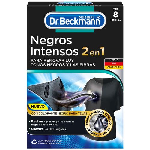 Aditivo de Lavado DR BECKMANN Negros Intensos Caja 8un