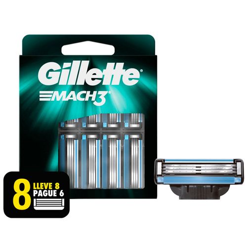 Repuesto GILLETTE Mach3 Paquete 8un