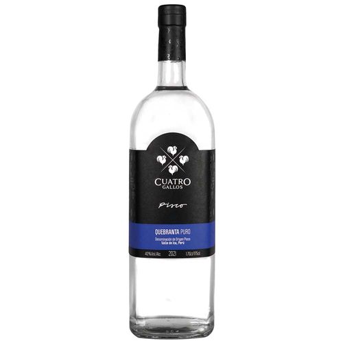 Pisco Puro Quebranta CUATRO GALLOS Botella 1.75L