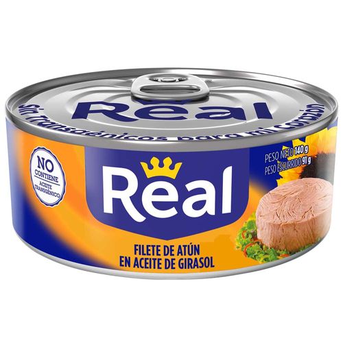 Filete de Atún REAL en Aceite Girasol Lata 140g