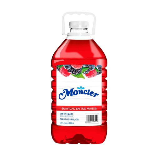 Jabón líquido Monclear frutos rojos 4 litros