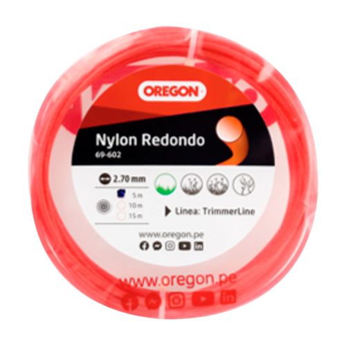 Nylon Otl redondo Rojo 2.7mm 5m