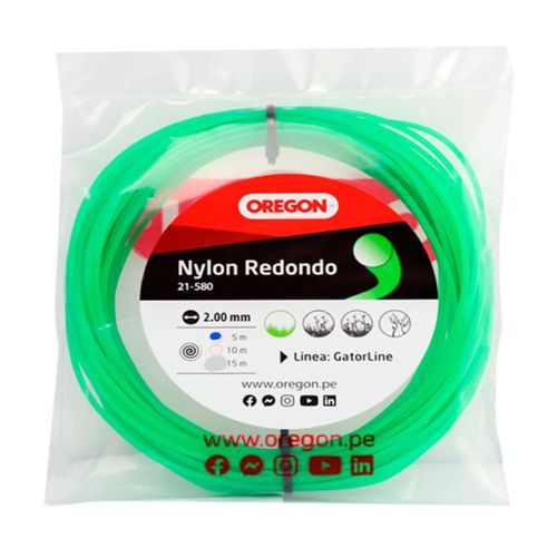 Nylon Gtl redondo Verde 2mm 5m