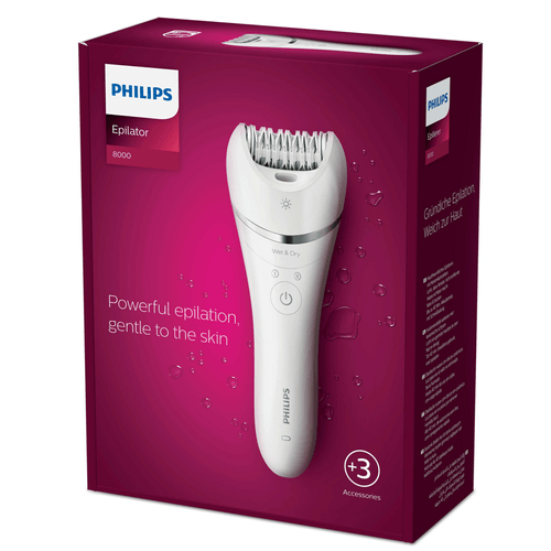 Depiladora Philips Inalambrica con 3 Accesorios BRE700