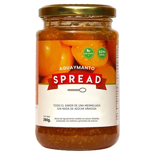 Mermelada de Aguaymanto SPREAD sin Azúcar Añadida Frasco 390g