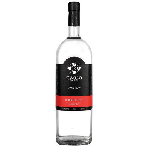 Pisco Puro Acholado CUATRO GALLOS Botella 1.75L