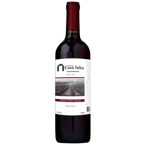 Vino Tinto H CASA INKA Semi Seco Botella 750ml