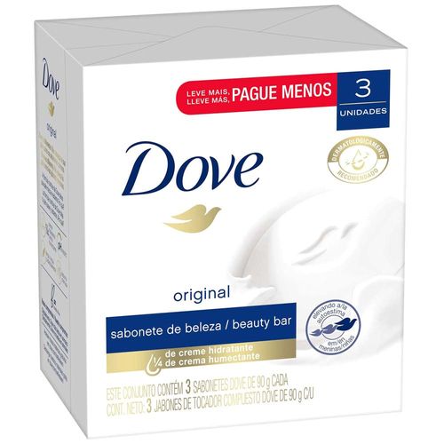 Jabón de Tocador DOVE Original 90g Paquete 3un