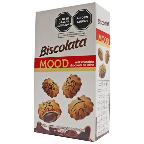 Galletas Rellenas de Crema BISCOLATA Mood Caja 40g