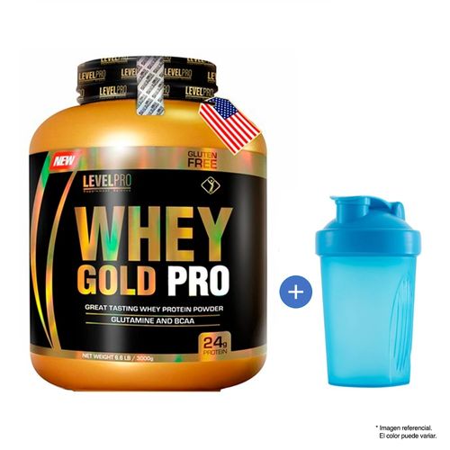 Proteína Level Pro Whey Gold Pro 3 kg Chocolate + Shaker