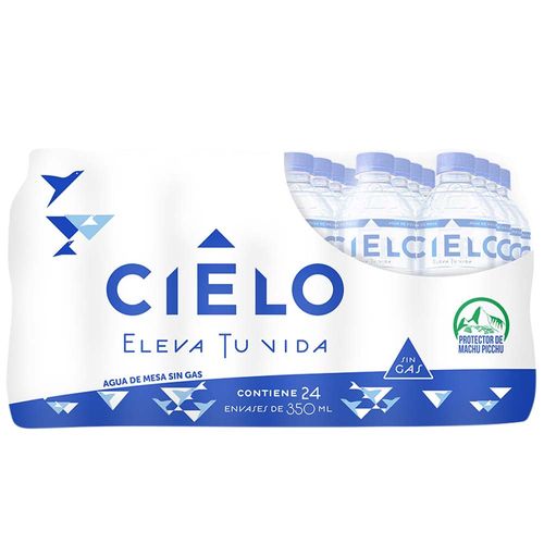Agua sin Gas CIELO Botella 350ml Paquete 24un