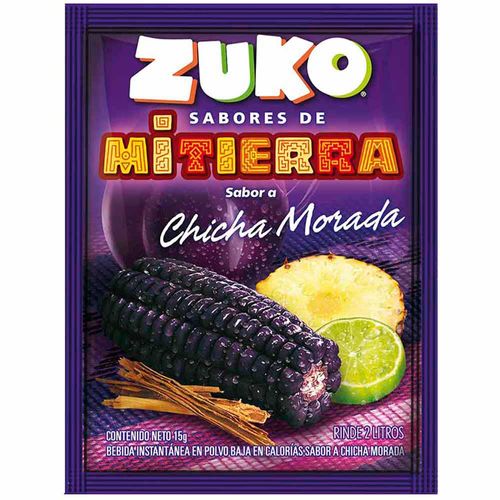 Bebida Instantánea en Polvo ZUKO Sabores de mi Tierra Chicha Morada Sobre 15g