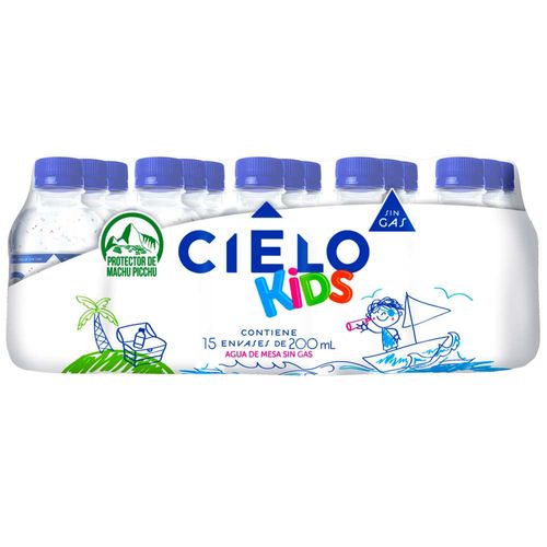 Agua CIELO Kids Botella 200ml Paquete 15un