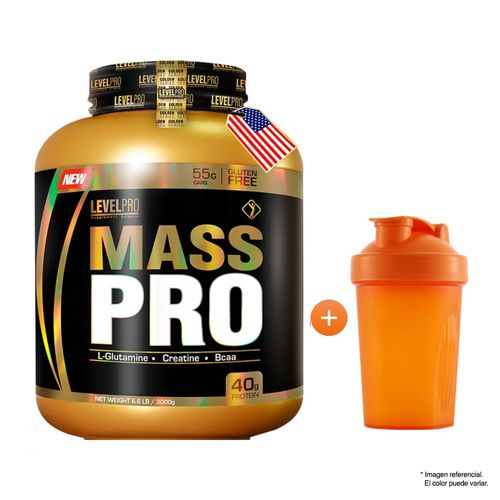 GANADOR DE MASA MASS PRO 3KG VAINILLA LEVEL PRO