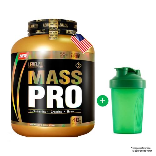 LEVEL PRO MASS PRO 6.6 LIBRAS VANILLA + SHAKER