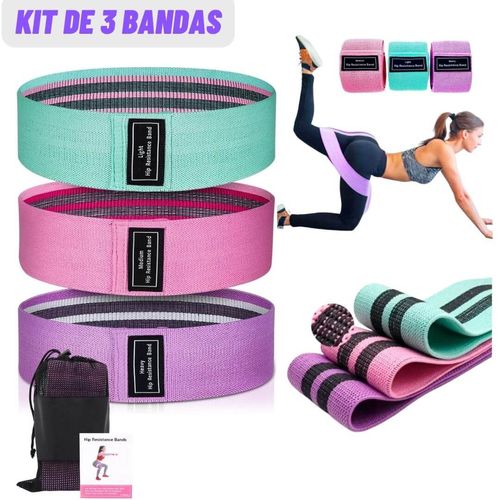 Set de 3 Bandas de Resistencia de Tela Premium | FitBands