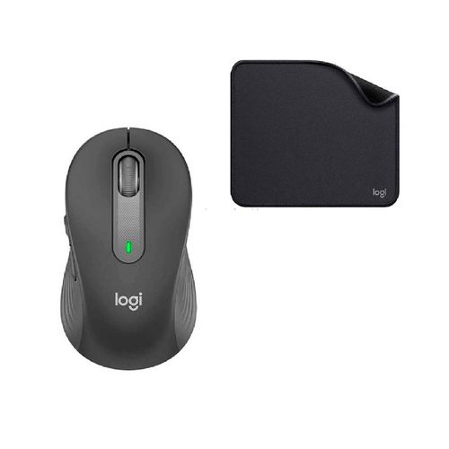 Mouse Logitech Signature M650 Black + Pad Mouse Antisalpicaduras