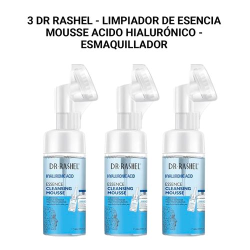 3 Dr Rashel - limpiador de esencia mousse acido hialurónico - desmaquillador