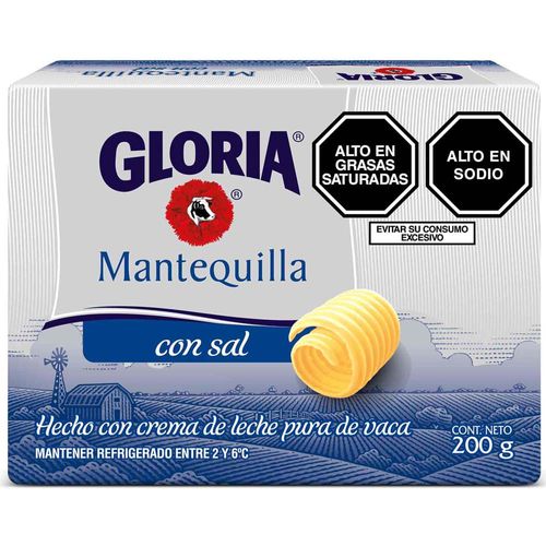 Mantequilla GLORIA con Sal Barra 200g