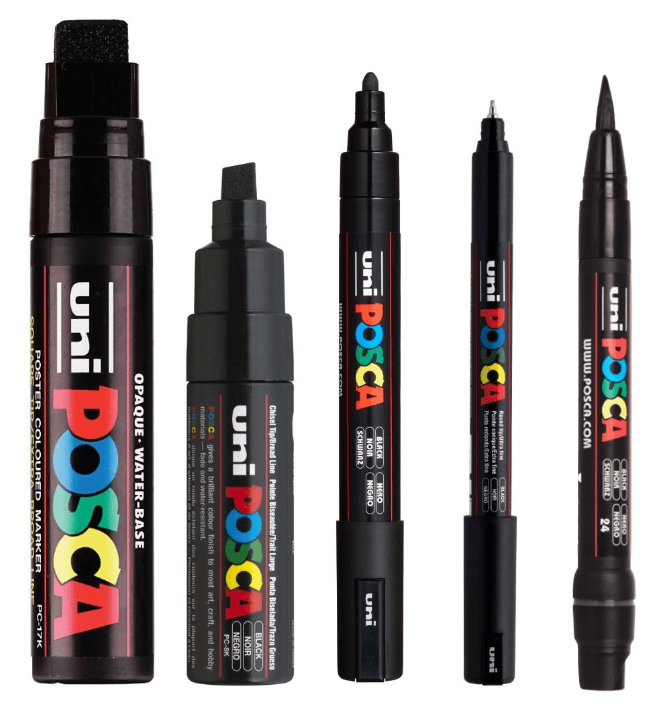 Set Marcadores Posca Punta 8K X 5 Vintage