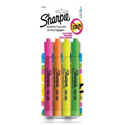 Resaltador Sharpie Tank Surtido Blister X4