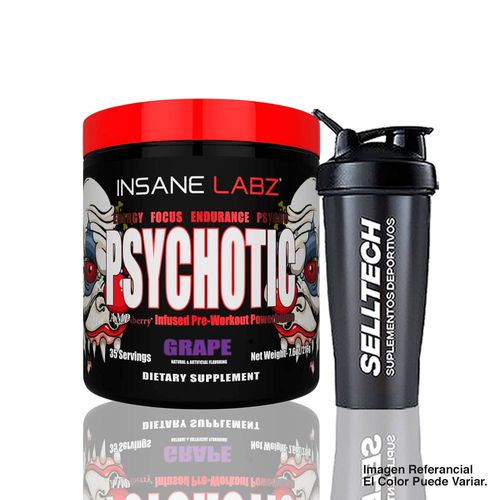 Pre Entreno Psychotic 35 serv - 216gr Grape + Shaker