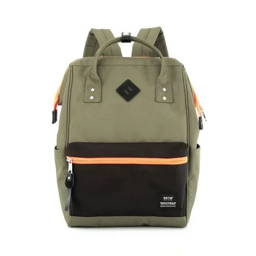 Mochila escolar o de viaje porta Laptop H9003-3 Verde Militar