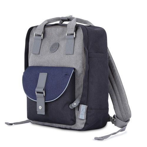 Mochila escolar o de viaje porta Laptop H201-6 Azul y Gris