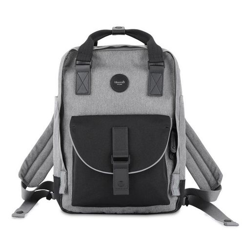 Mochila escolar o de viaje porta Laptop H201-4 Gris y Negro