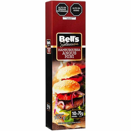 Mini Hamburguesa BELL'S SELECCIÓN Angus Bolsa 10un