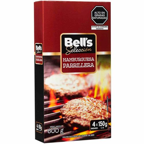 Hamburguesa Parrillera BELL'S SELECCIÓN Paquete 4un