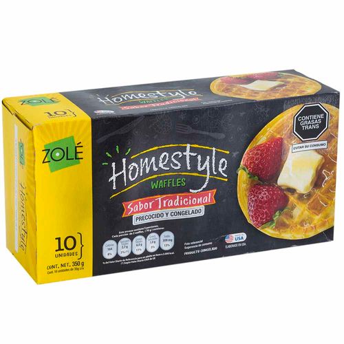 Waffles ZOLE Tradicionales Paquete 350g