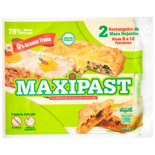 Masa Hojaldre MAXIPAST Rectangular Caja 420g